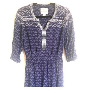 Bob Timberlake med blue western dress 3/4 sleeve